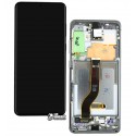 Дисплей для Samsung G985 Galaxy S20 Plus, G986 Galaxy S20 Plus 5G, сірий колір, з сенсорним екраном, з рамкою, оригінал, сервісна упаковка, GH82-22145E