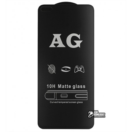 Загартоване захисне скло для Xiaomi Redmi Note 9, 2.5D, Full Glue, матове, чорне
