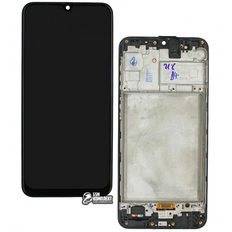Дисплей для Samsung M315 Galaxy M31, чорний, з сенсорним екраном, з рамкою, Original (PRC)