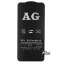 Закаленное защитное стекло для Samsung A015, M015 Galaxy A01, M01 (2020), 0,26 мм 9H, 2.5D, Full Glue, матовое, черное