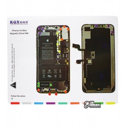 Магнітний мат Mechanic iPXS MAX для розкладки гвинтів і запчастин при розбиранні iPhone XS MAX Магнітний мат Mechanic iPXS MAX для розкладки гвинтів і запчастин при розбиранні iPhone XS MAX