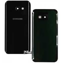 Задняя панель корпуса Samsung A520 Galaxy A5 (2017), A520F Galaxy A5 (2017), черный, со стеклом камеры