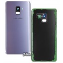 Задняя панель корпуса Samsung A730F Galaxy A8+ (2018), A730F/DS Galaxy A8+ (2018), серый, фиолетовый, со стеклом камеры