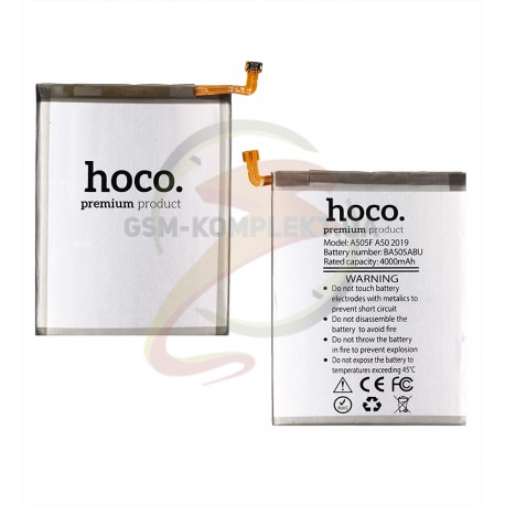 Акумулятор Hoco EB-BA505ABU для Samsung A205, A305, A307, A505 Galaxy A20, A30, A30s, A50 (2019), Li-ion, 3,8 В, 4000 мАг