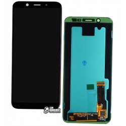 Дисплей для Samsung A600F Dual Galaxy A6 (2018), чорний, з сенсорним екраном (дисплейний модуль), оригінал, # GH97-21897A