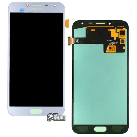 Дисплей для Samsung J400 Galaxy J4 (2018), голубой, с сенсорным экраном (дисплейный модуль), (OLED), High Copy, lavenda