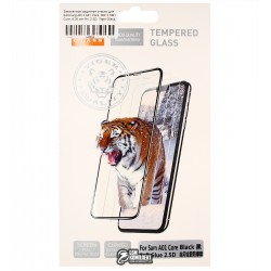 Загартоване захисне скло для Samsung A013 A01 Core, M013 M01 Core, 0,26 мм 9H, 2.5D, Tiger Glass, Full Glue, чорне