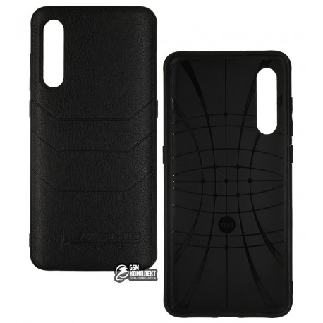 Чехол для Xiaomi Mi 9 (M1902F1G), AMG, силикон, кожа, черный Чехол для Xiaomi Mi 9 (M1902F1G), AMG, силикон, кожа, черный