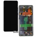 Дисплей для Samsung G770 Galaxy S10 Lite, чорний, з сенсорним екраном, з рамкою, оригінал, сервісна упаковка, GH82-21672A