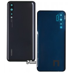 Задня панель корпусу Huawei P20 Pro, чорна, зі склом камери
