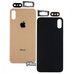 Задня панель корпусу Apple iPhone XS, золотиста, зі склом камери Задня панель корпусу Apple iPhone XS, золотиста, зі склом камери