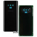 Задняя панель корпуса для Samsung N960 Galaxy Note 9, черная, со стеклом камеры, полная, Original (PRC), midnight black