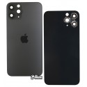 Задня панель корпусу iPhone 11 Pro, темно-сіра, зі склом камери, Matte Space Gray