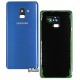 Задняя панель корпуса Samsung A730F Galaxy A8+ (2018), A730F/DS Galaxy A8+ (2018), синий, со стеклом камеры