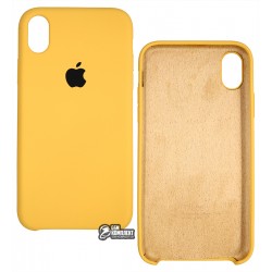 Чохол Apple iPhone X, iPhone Xs, Silicone case copy, гірчичний