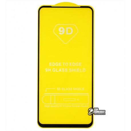 Закаленное защитное стекло для Oppo A52, A72, A73 5G, A92 2.5D, Full Glue, черное