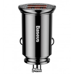 Автомобільний зарядний пристрій Baseus Circular Plastic A + A PPS (2USB, 5A)