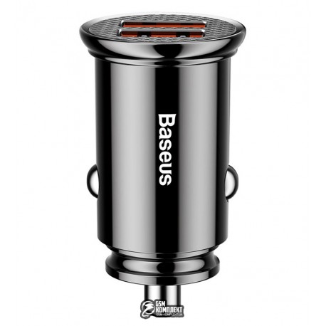 Автомобільний зарядний пристрій Baseus Circular Plastic A + A PPS (2USB, 5A)
