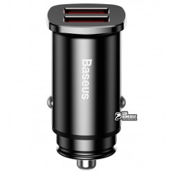Автомобільний зарядний пристрій Baseus Square metal A + A 30W Dual QC3.0 + SCP + AFC (2USB, 5A)