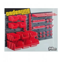 Панель перфорированная для инструмента с пластиковыми боксами, 800х195х400 мм