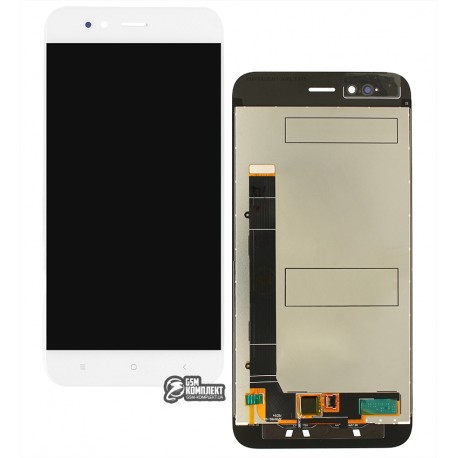 Дисплей Xiaomi Mi 5X, Mi A1, белый, с тачскрином, High Copy, Self-welded, MDG2, MDI2, MDE2