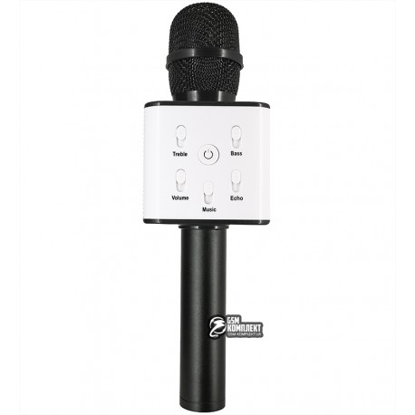 Портативний мікрофон колонка для караоке Q7, чорний