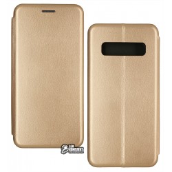 Чехол для Samsung G973 Galaxy S10 (2019), Fashion, книжка, золотой