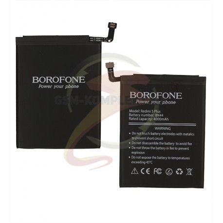 Аккумулятор Borofone BN44 для Xiaomi Redmi 5 Plus, Li-Polymer, 3,85 B, 4000 мАч