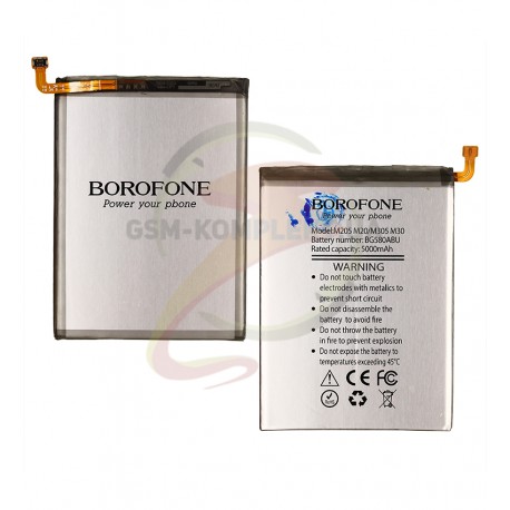 Аккумулятор Borofone EB-BG580ABU для Samsung M205 Galaxy M20 (2019), M305 Galaxy M30 (2019), Li-ion, 5000 мАч