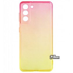 Чехол для Samsung G991 Galaxy S21, Gradient Design, силиконовый ультратонкий, (pink/yellow)
