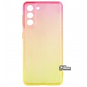 Чехол для Samsung G991 Galaxy S21, Gradient Design, силиконовый ультратонкий, (pink/yellow)