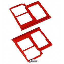 Держатель SIM-карты для Samsung A202F/DS Galaxy A20e, красный