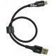 Кабель Micro-USB - USB, Baseus Halo Data, 0.25м, 3A, чорний