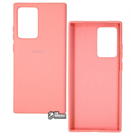 Чехол для Samsung N985 Galaxy Note 20 Ultra. Full Case, софттач силикон, розовый
