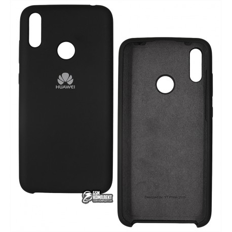 Чехол для Huawei Y7 Prime (2019), Silicone Cover, софттач силикон, черный Чехол для Huawei Y7 Prime (2019), Silicone Cover, софттач силикон, черный