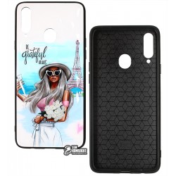 Чехол для Samsung A205 Galaxy A20 (2020), силиконовый, Ladies Paris Чехол для Samsung A205 Galaxy A20 (2020), силиконовый, Ladies Paris