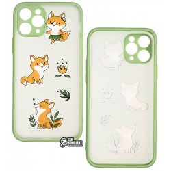 Чехол для Apple iPhone 11 Pro, WAVE Cartoon, PC-TPU (happy fox/mint gum) Чехол для Apple iPhone 11 Pro, WAVE Cartoon, PC-TPU (happy fox/mint gum)