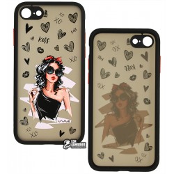 Чехол для Apple iPhone 7/8/SE 2, WAVE Cartoon, PC-TPU (little black dress)