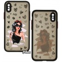 Чохол для Apple iPhone X/Xs, WAVE Cartoon, PC-TPU (little black dress)
