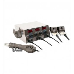 Паяльна станція термоповітряний BAKU BA-603D + цифрова індикація, фен, 2 паяльника, USB 5V 2A