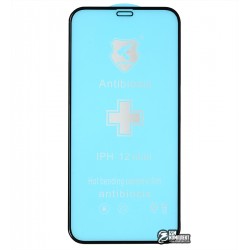 Защитное оргстекло для iPhone 12 mini, Polycarbone, 3D, с фаской, черное Защитное оргстекло для iPhone 12 mini, Polycarbone, 3D, с фаской, черное