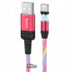 Кабель Type-C - USB, Hoco U90 Ingenious streamer, з Led підсвічуванням, 1м, до 2А, силікон