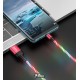 Кабель Type-C - USB, Hoco U90 Ingenious streamer, з Led підсвічуванням, 1м, до 2А, силікон