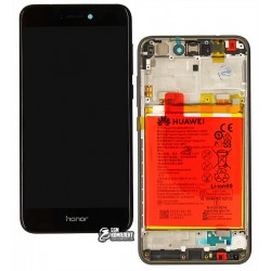 Дисплей Huawei Honor 8 Lite, чорний, з сенсорним екраном, з рамкою, з акумулятором, лого Honor, Original, сервісна упаковка, PRA-LA1, PRA-LX2, PRA-LX1, PRA-LX3, # 02351DWH / 02351UYD