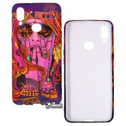 Чехол для Samsung A107 Galaxy A10s (2019), Premium Print, силиконовый, Happy girl