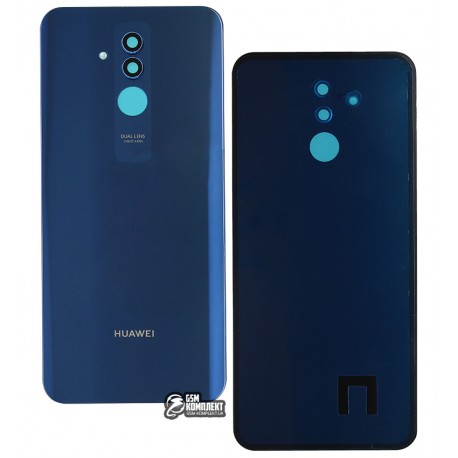 Задня кришка батареї Huawei Mate 20 lite, синя, зі склом камери