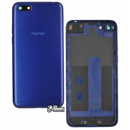 Задняя панель корпуса для Huawei Y5 (2018), Y5 Prime (2018), синий, (лого Honor)