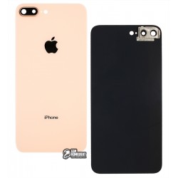 Задня панель корпусу для iPhone 8 Plus, золотистий колір, зі склом камери Задня панель корпусу для iPhone 8 Plus, золотистий колір, зі склом камери