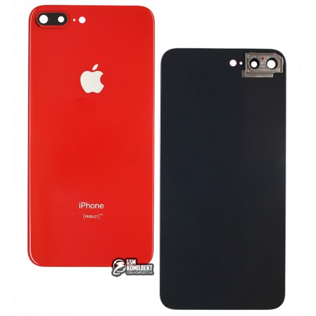 Задня панель корпусу для iPhone 8 Plus, червоний колір, зі склом камери