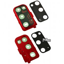 Скло камери Samsung G980 Galaxy S20, червоне